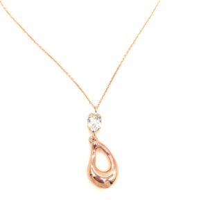 Collana ciondolo goccia rose'
