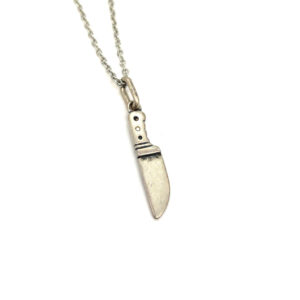 Collana coltello da cucina argento