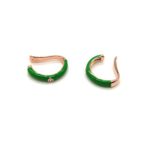 Orecchini ear cuff verde