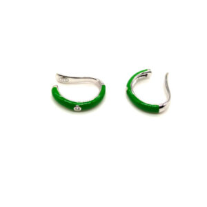 Orecchini ear cuff verde