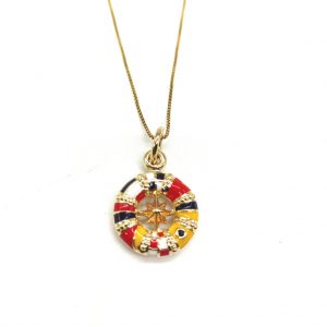 Collana con pendente rosa dei venti