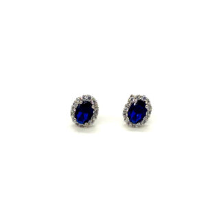 Orecchini Kate zirconi blu zaffiro argento
