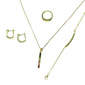 Set Rainbow dorato argento